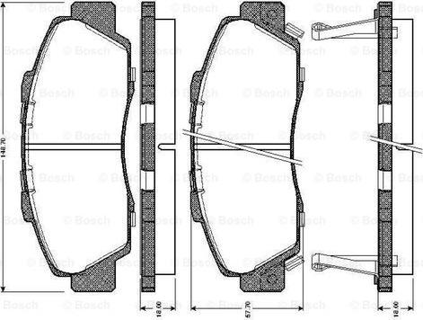 BOSCH 0 986 TB2 193 - Bremžu uzliku kompl., Disku bremzes adetalas.lv