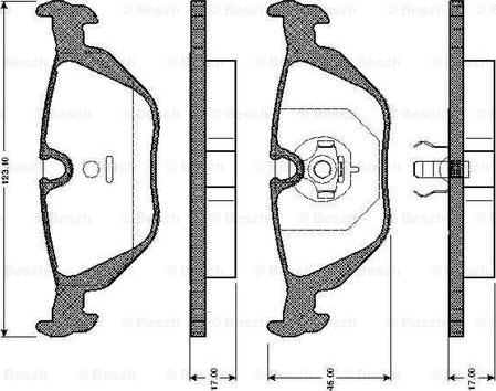 BOSCH 0 986 TB2 146 - Bremžu uzliku kompl., Disku bremzes adetalas.lv