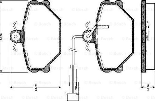 BOSCH 0 986 TB2 142 - Bremžu uzliku kompl., Disku bremzes adetalas.lv