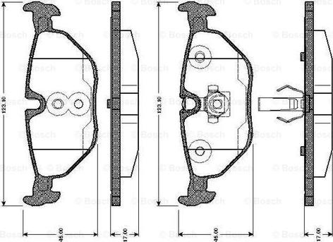 BOSCH 0 986 TB2 147 - Bremžu uzliku kompl., Disku bremzes adetalas.lv