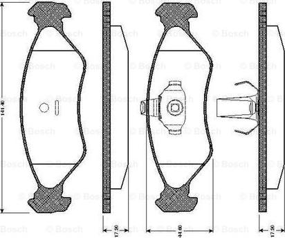 BOSCH 0 986 TB2 159 - Bremžu uzliku kompl., Disku bremzes adetalas.lv