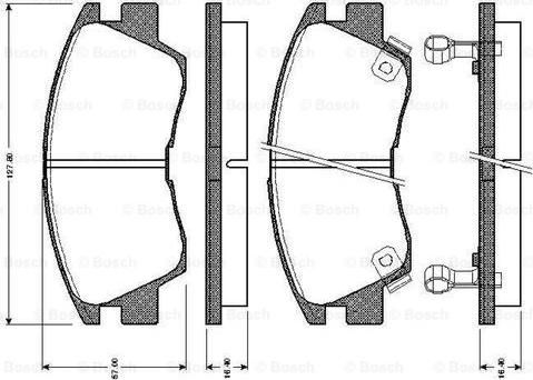 BOSCH 0 986 TB2 154 - Bremžu uzliku kompl., Disku bremzes adetalas.lv