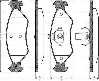 BOSCH 0 986 TB2 160 - Bremžu uzliku kompl., Disku bremzes adetalas.lv