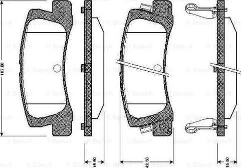 BOSCH 0 986 TB2 109 - Bremžu uzliku kompl., Disku bremzes adetalas.lv