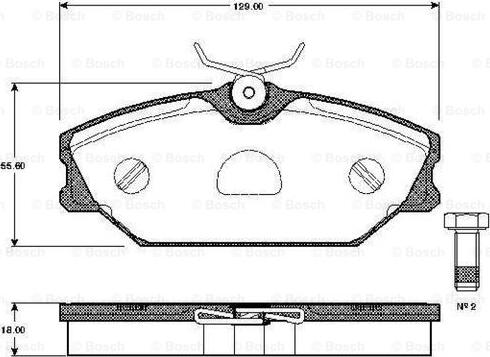 BOSCH 0 986 TB2 106 - Bremžu uzliku kompl., Disku bremzes adetalas.lv