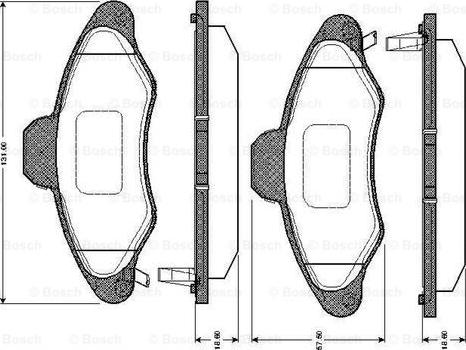 BOSCH 0 986 TB2 185 - Bremžu uzliku kompl., Disku bremzes adetalas.lv