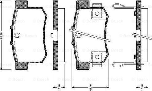 BOSCH 0 986 TB2 180 - Bremžu uzliku kompl., Disku bremzes adetalas.lv