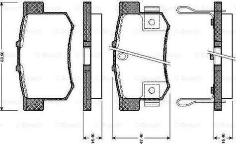 BOSCH 0 986 TB2 181 - Bremžu uzliku kompl., Disku bremzes adetalas.lv