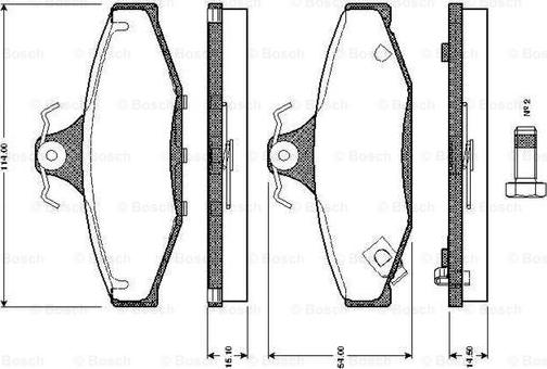 BOSCH 0 986 TB2 187 - Bremžu uzliku kompl., Disku bremzes adetalas.lv