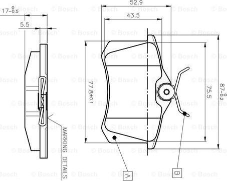 BOSCH 0 986 TB2 139 - Bremžu uzliku kompl., Disku bremzes adetalas.lv