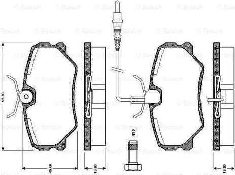 BOSCH 0 986 TB2 135 - Bremžu uzliku kompl., Disku bremzes adetalas.lv