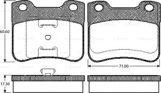 BOSCH 0 986 TB2 129 - Bremžu uzliku kompl., Disku bremzes adetalas.lv