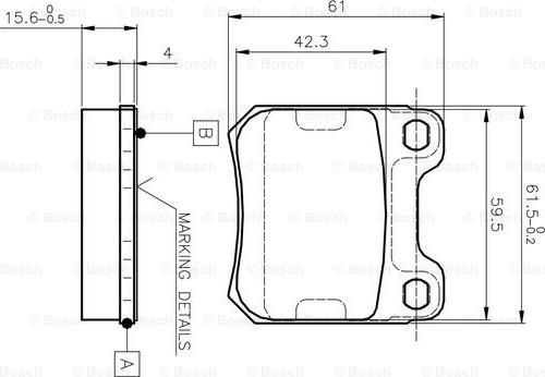 BOSCH 0 986 TB2 125 - Bremžu uzliku kompl., Disku bremzes adetalas.lv