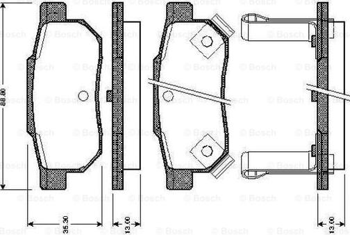 BOSCH 0 986 TB2 120 - Bremžu uzliku kompl., Disku bremzes adetalas.lv