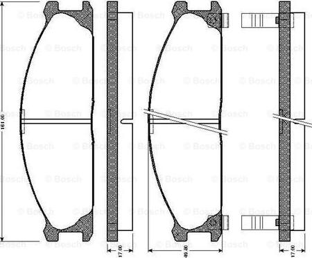 BOSCH 0 986 TB2 123 - Bremžu uzliku kompl., Disku bremzes adetalas.lv