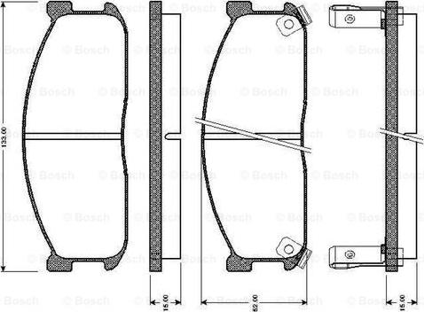 BOSCH 0 986 TB2 127 - Bremžu uzliku kompl., Disku bremzes adetalas.lv