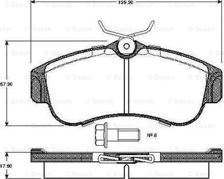 BOSCH 0 986 TB2 174 - Bremžu uzliku kompl., Disku bremzes adetalas.lv