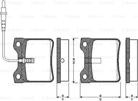 BOSCH 0 986 TB2 175 - Bremžu uzliku kompl., Disku bremzes adetalas.lv