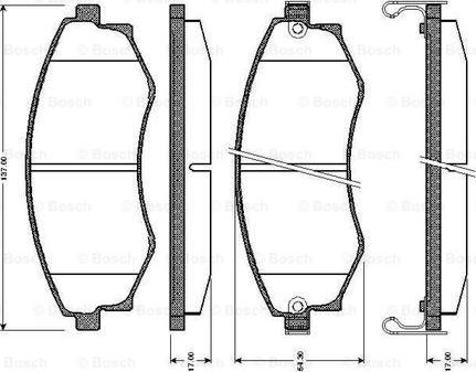 BOSCH 0 986 TB2 171 - Bremžu uzliku kompl., Disku bremzes adetalas.lv