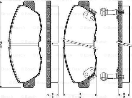 BOSCH 0 986 TB2 178 - Bremžu uzliku kompl., Disku bremzes adetalas.lv