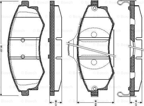 BOSCH 0 986 TB2 172 - Bremžu uzliku kompl., Disku bremzes adetalas.lv