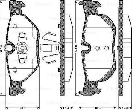 BOSCH 0 986 TB2 899 - Bremžu uzliku kompl., Disku bremzes adetalas.lv