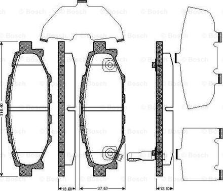 BOSCH 0 986 TB2 894 - Bremžu uzliku kompl., Disku bremzes adetalas.lv