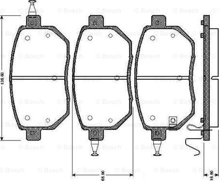 BOSCH 0 986 TB2 856 - Bremžu uzliku kompl., Disku bremzes adetalas.lv