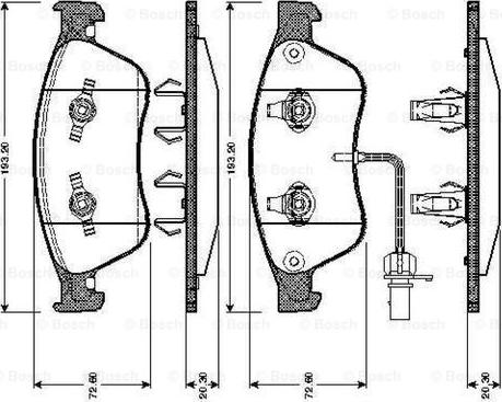 BOSCH 0 986 TB2 868 - Bremžu uzliku kompl., Disku bremzes adetalas.lv