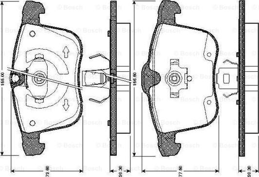 BOSCH 0 986 TB2 867 - Bremžu uzliku kompl., Disku bremzes adetalas.lv