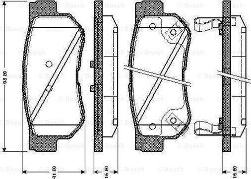 BOSCH 0 986 TB2 804 - Bremžu uzliku kompl., Disku bremzes adetalas.lv