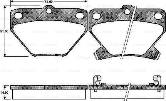 BOSCH 0 986 TB2 802 - Bremžu uzliku kompl., Disku bremzes adetalas.lv