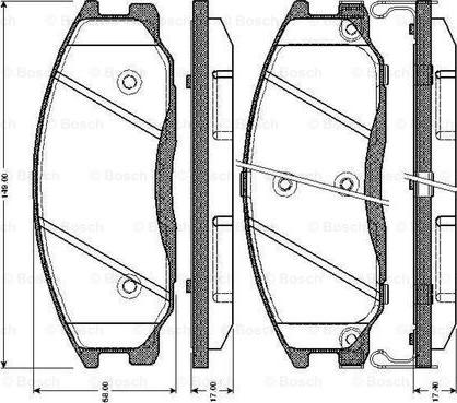 BOSCH 0 986 TB2 815 - Bremžu uzliku kompl., Disku bremzes adetalas.lv