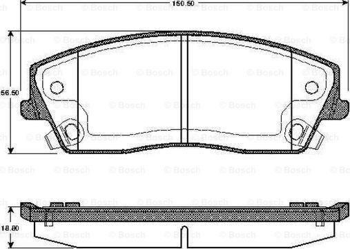 BOSCH 0 986 TB2 886 - Bremžu uzliku kompl., Disku bremzes adetalas.lv