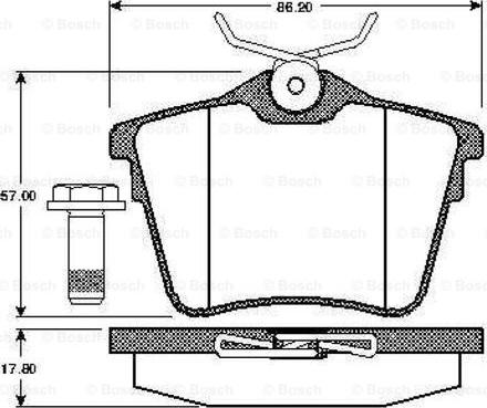 BOSCH 0 986 TB2 881 - Bremžu uzliku kompl., Disku bremzes adetalas.lv