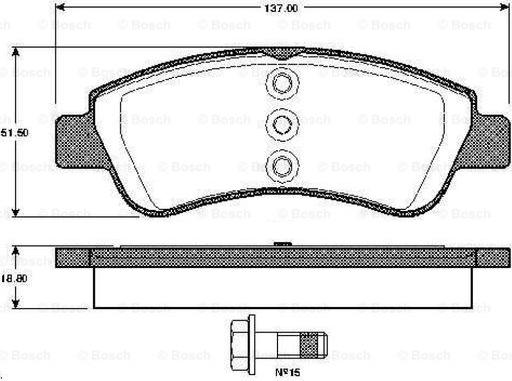 BOSCH 0 986 TB2 830 - Bremžu uzliku kompl., Disku bremzes adetalas.lv