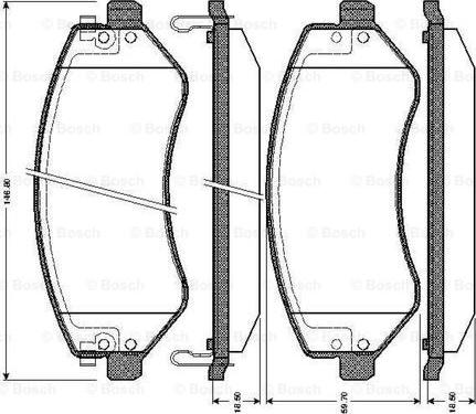 BOSCH 0 986 TB2 826 - Bremžu uzliku kompl., Disku bremzes adetalas.lv