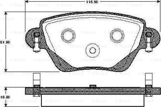 BOSCH 0 986 TB2 820 - Bremžu uzliku kompl., Disku bremzes adetalas.lv