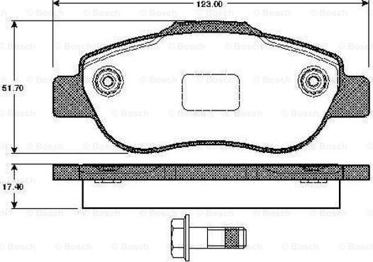 BOSCH 0 986 TB2 879 - Bremžu uzliku kompl., Disku bremzes adetalas.lv