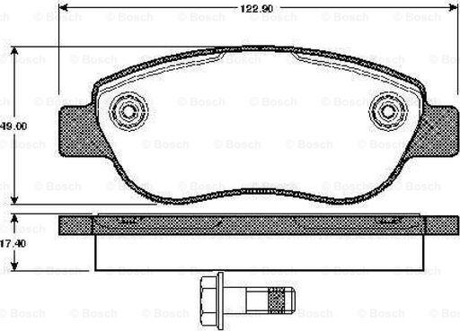 BOSCH 0 986 TB2 874 - Bremžu uzliku kompl., Disku bremzes adetalas.lv