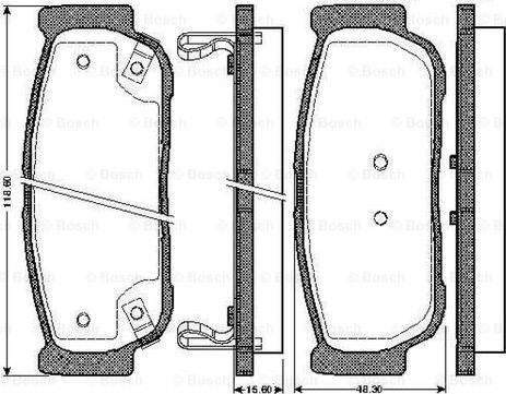 BOSCH 0 986 TB2 870 - Bremžu uzliku kompl., Disku bremzes adetalas.lv