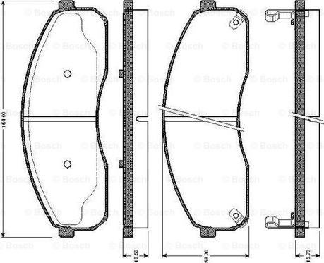 BOSCH 0 986 TB2 395 - Bremžu uzliku kompl., Disku bremzes adetalas.lv