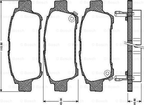 BOSCH 0 986 TB2 393 - Bremžu uzliku kompl., Disku bremzes adetalas.lv