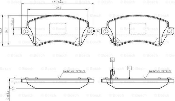 BOSCH 0 986 TB2 397 - Bremžu uzliku kompl., Disku bremzes adetalas.lv