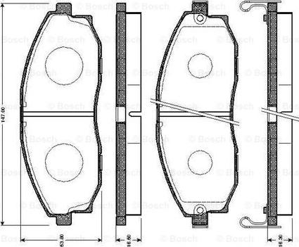 BOSCH 0 986 TB2 345 - Bremžu uzliku kompl., Disku bremzes adetalas.lv