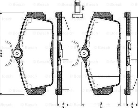 BOSCH 0 986 TB2 346 - Bremžu uzliku kompl., Disku bremzes adetalas.lv