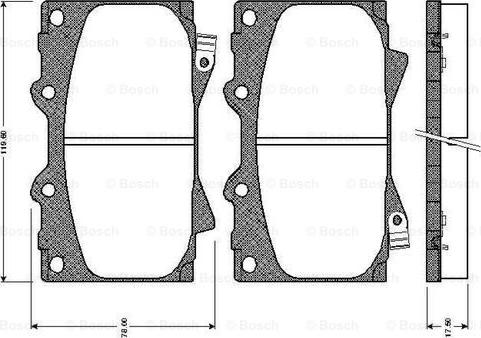 BOSCH 0 986 TB2 348 - Bremžu uzliku kompl., Disku bremzes adetalas.lv