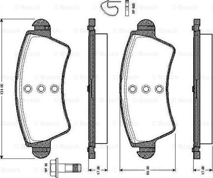 BOSCH 0 986 TB2 359 - Bremžu uzliku kompl., Disku bremzes adetalas.lv