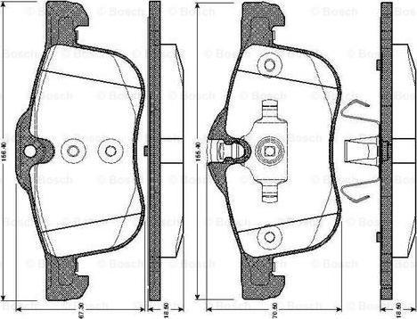 BOSCH 0 986 TB2 355 - Bremžu uzliku kompl., Disku bremzes adetalas.lv