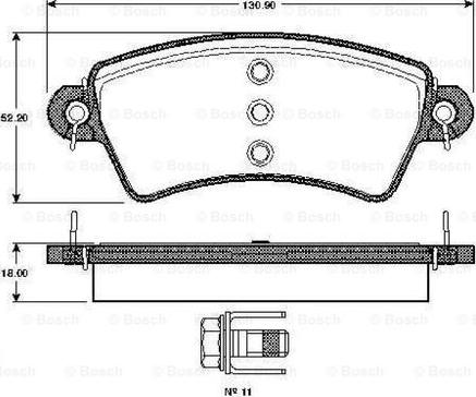 BOSCH 0 986 TB2 358 - Bremžu uzliku kompl., Disku bremzes adetalas.lv